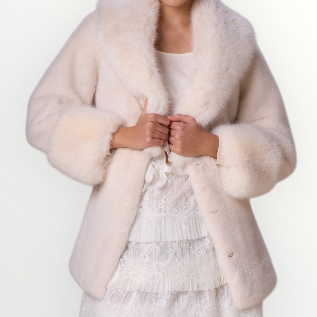 NO SECRETS - PELLICCIA CON REVER AMPIO