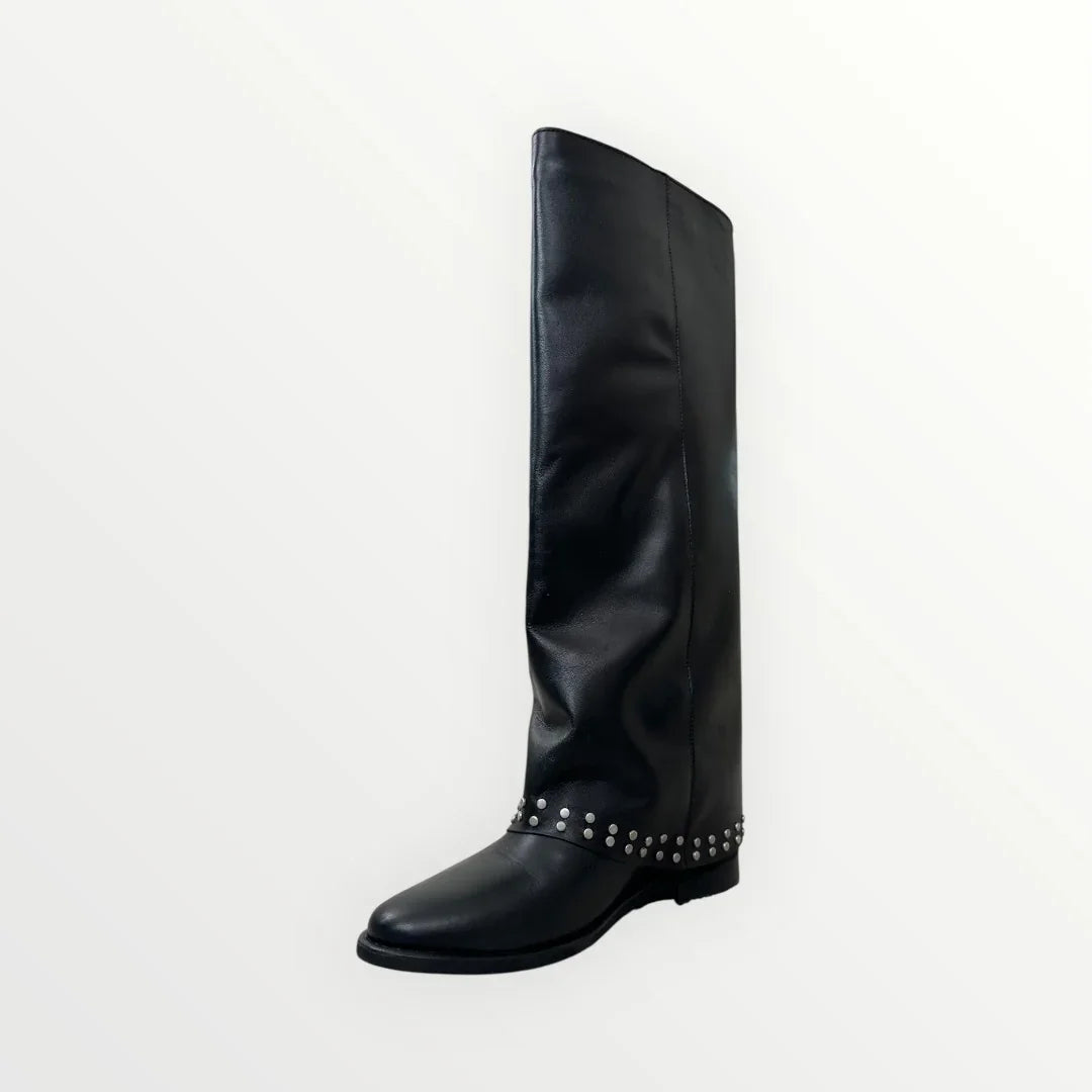 DIVINE FOLLIE - STIVALE CON RISVOLTO BORCHIATO