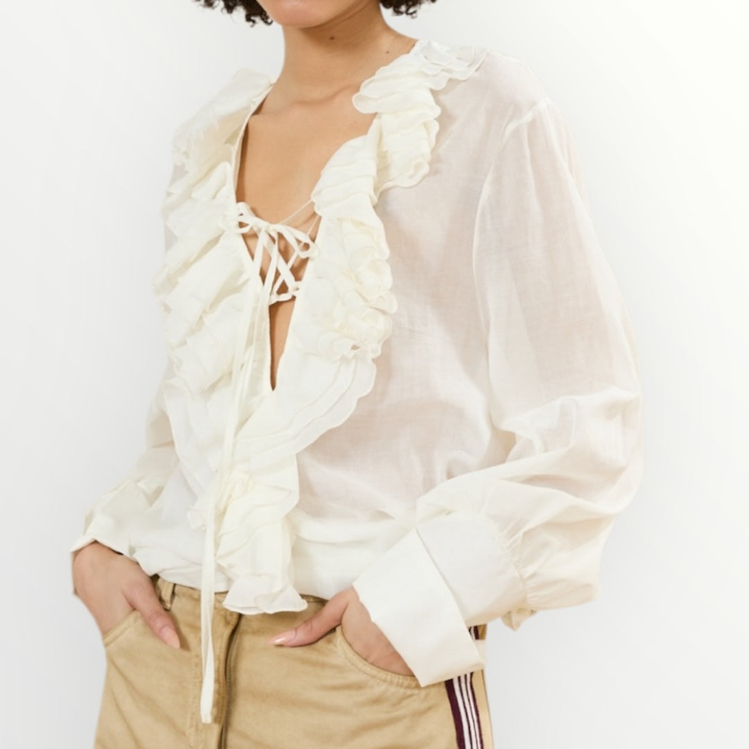 SOUVENIR - CAMICIA CON RUCHES E LACCIO