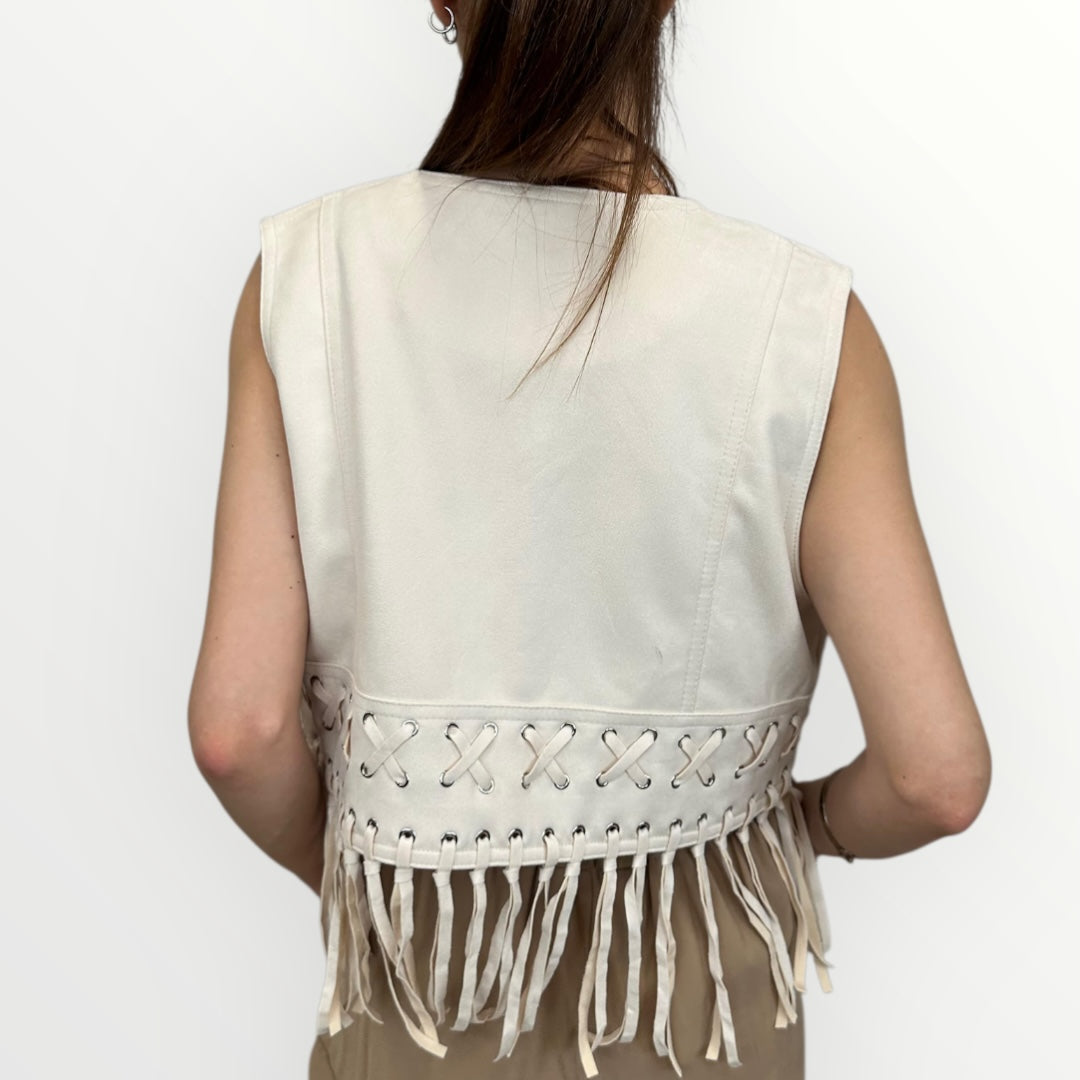 HAVEONE - GILET CON FRANGE