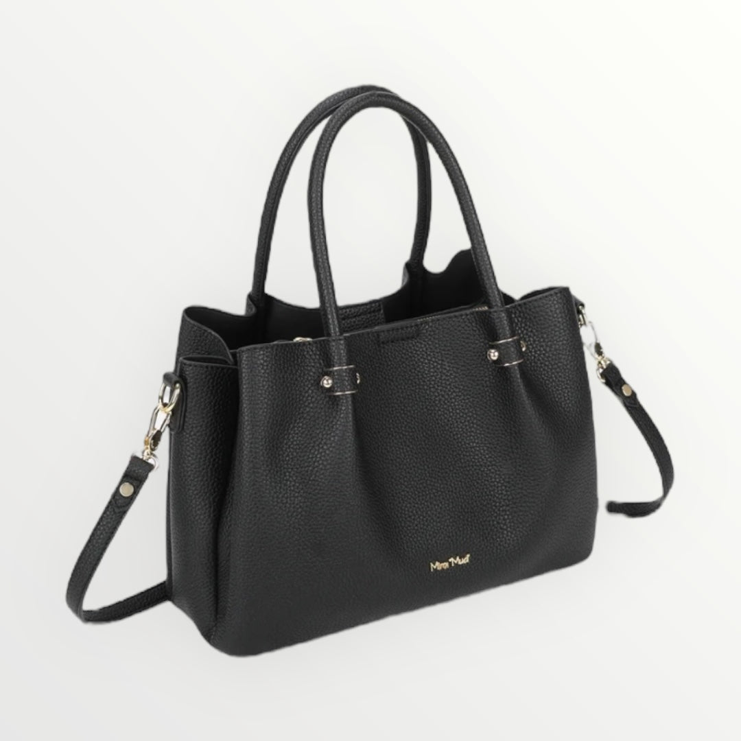 MIMI MUA' - BORSA A SPALLA CON RIFINITURE IN TINTA