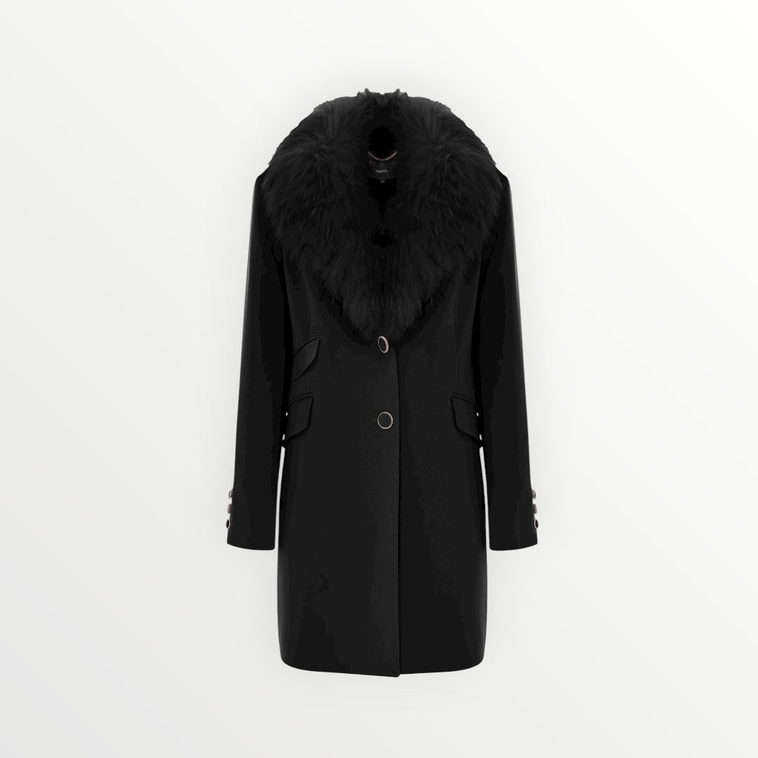 IMPERIAL - PANTALONE IN SIMIL PELLE A GAMBA AMPIA