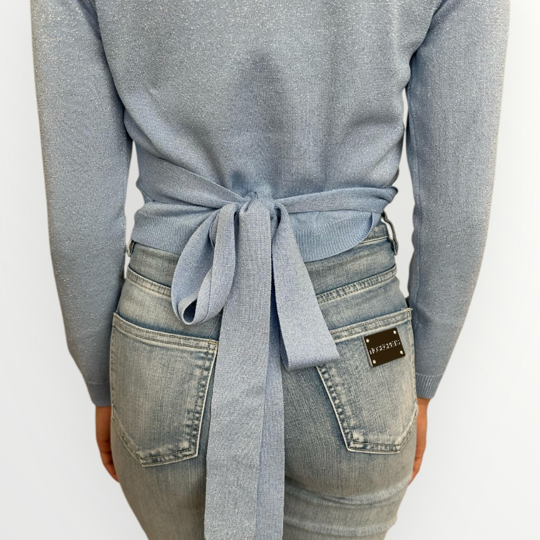 NOSECRETS - CARDIGAN INCROCIATO IN LUREX