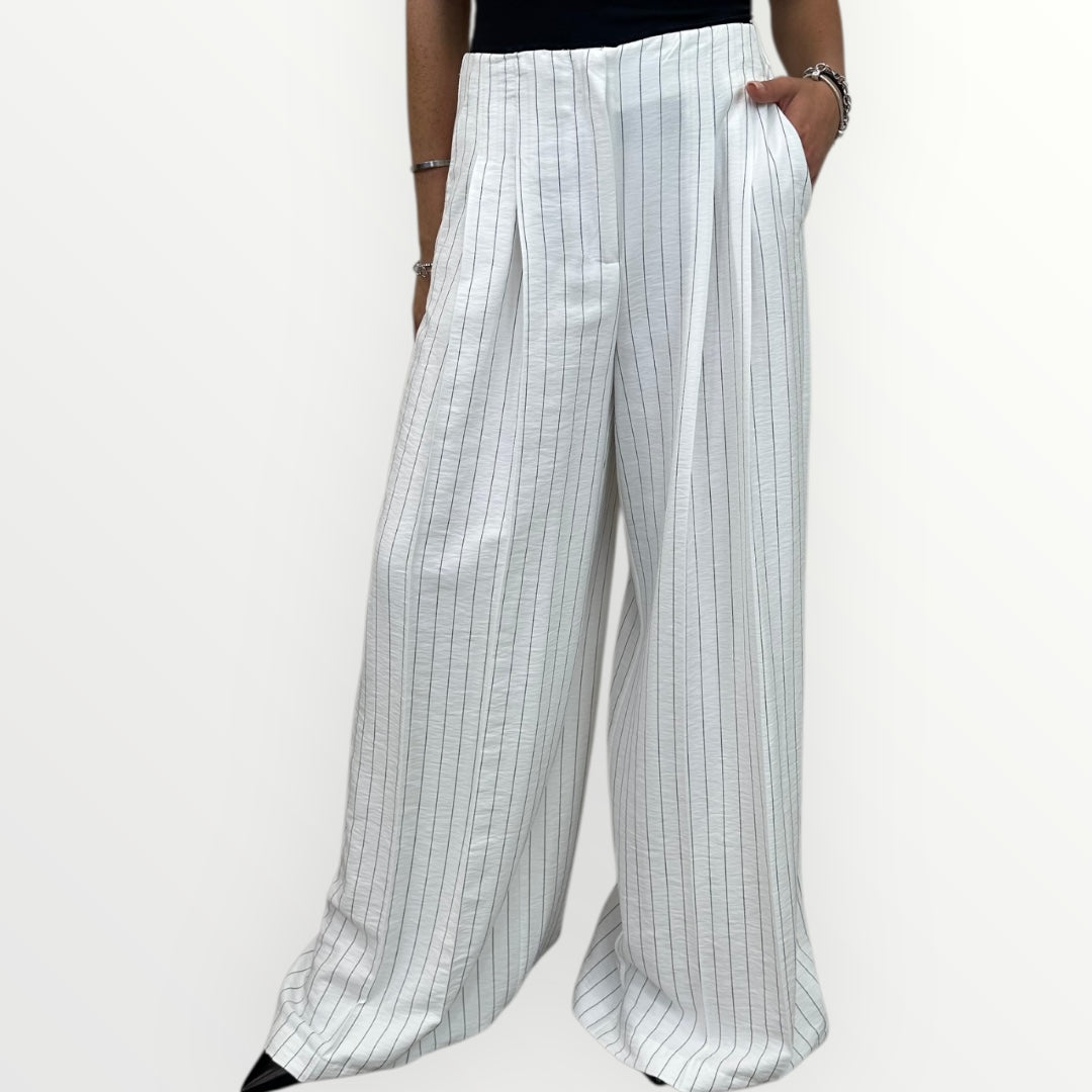 KING KONG - PANTALONE A PALAZZO GESSATO
