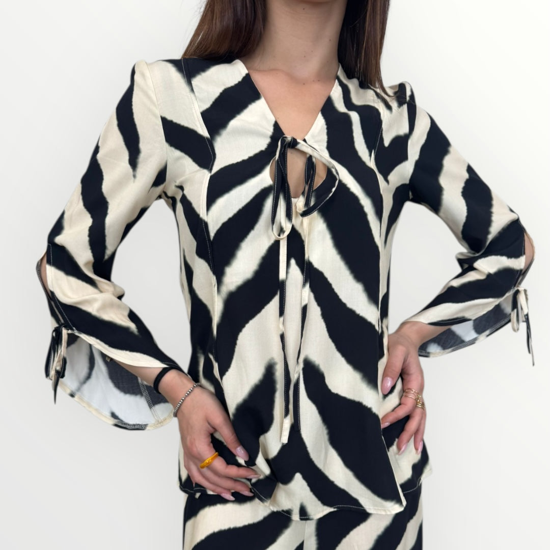 HAVEONE - BLUSA CON LACCETTI REGOLABILI