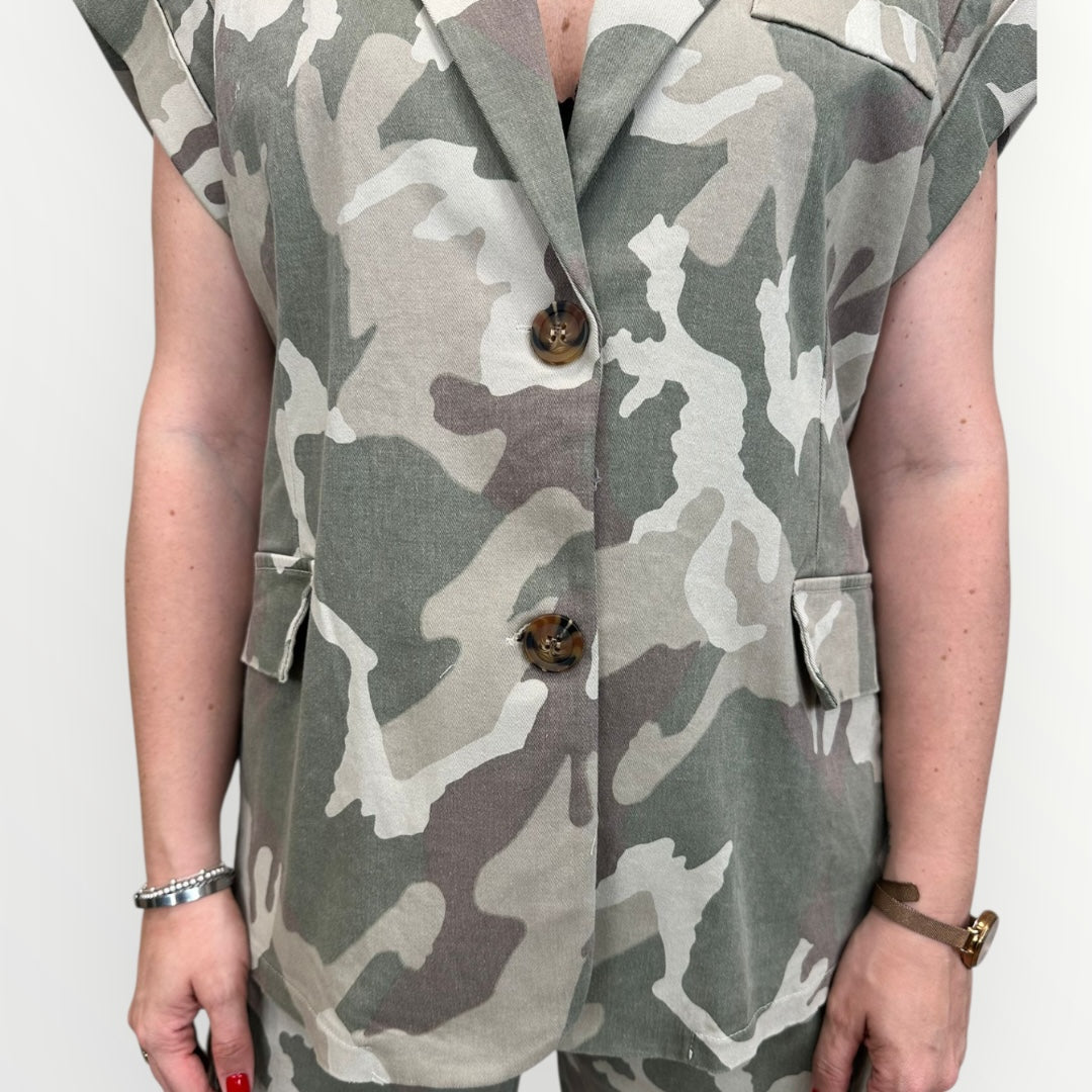 HAVEONE - GIACCA A MANICA CORTA MILITARE