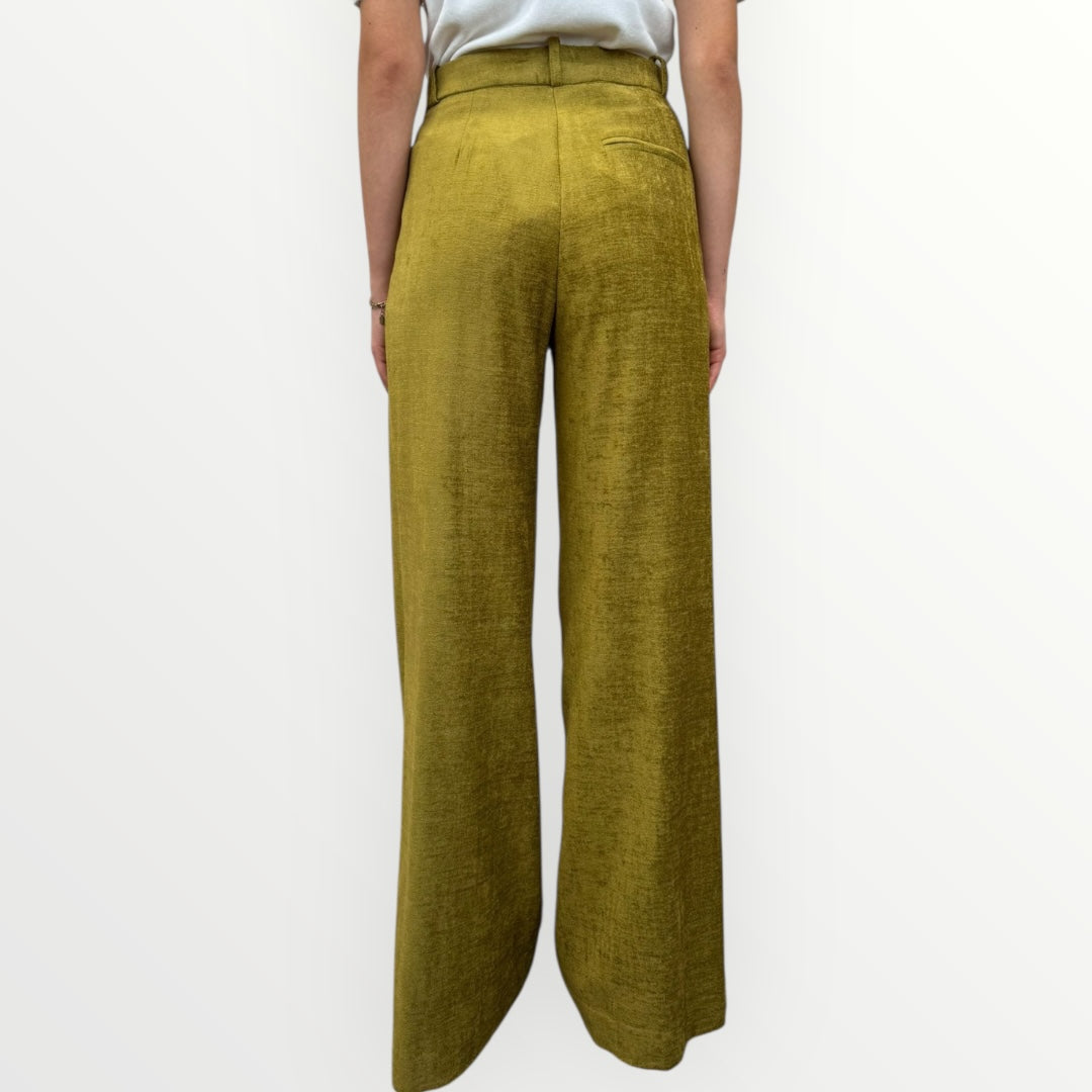 HAVEONE - PANTALONE A PALAZZO IN VELLUTO