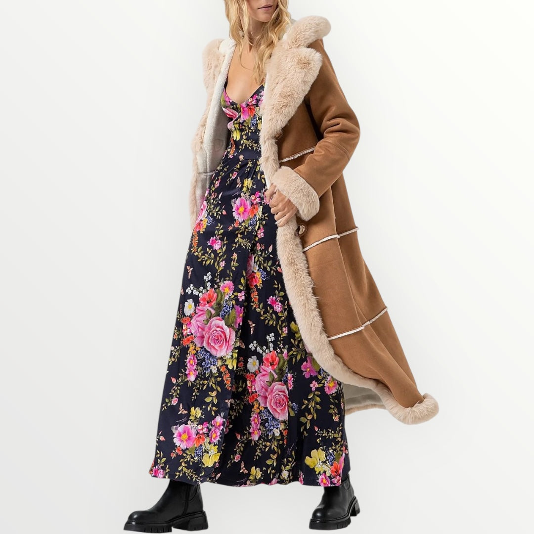 FRACOMINA - CAPPOTTO CON INSERTI IN PELLICCIA