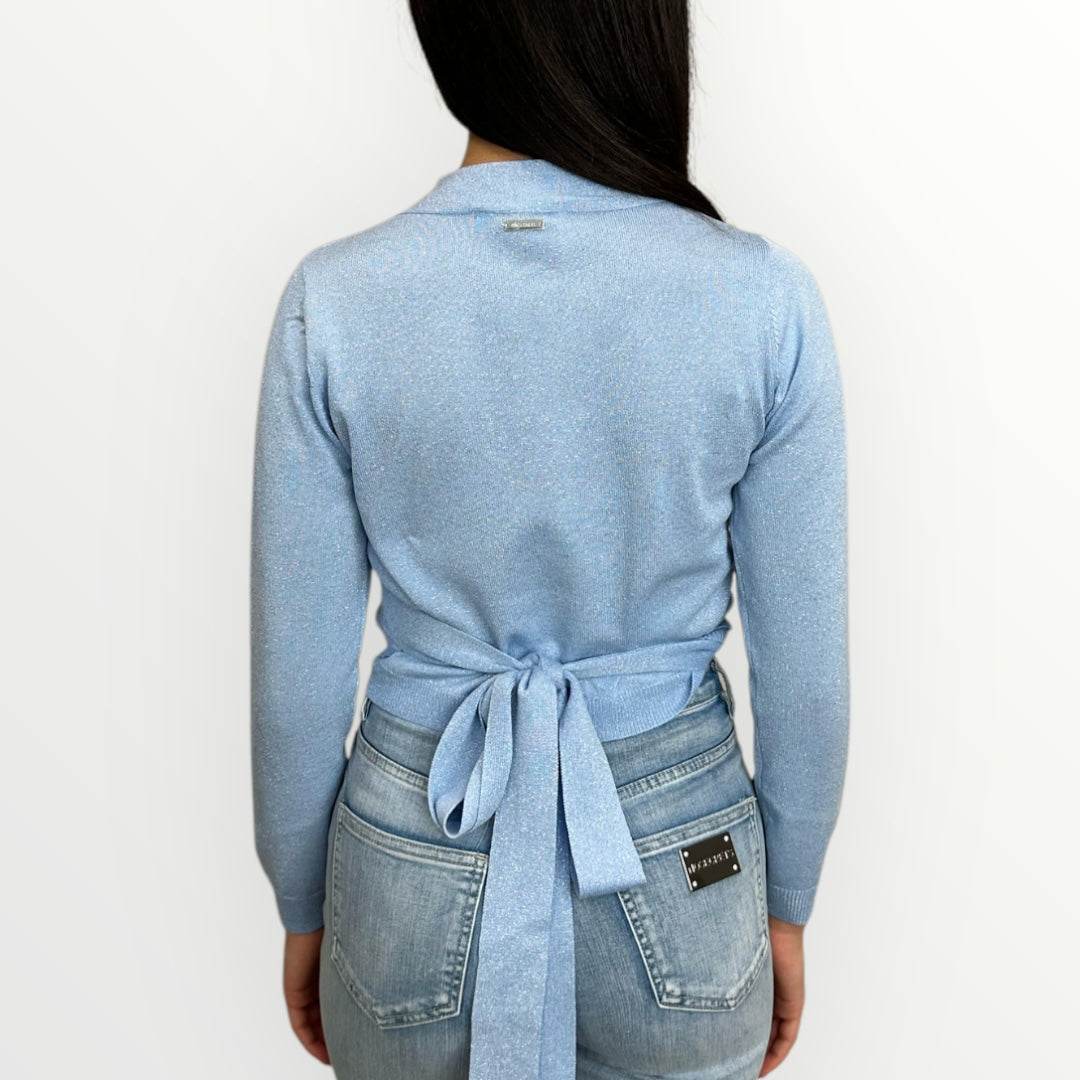 NOSECRETS - CARDIGAN INCROCIATO IN LUREX