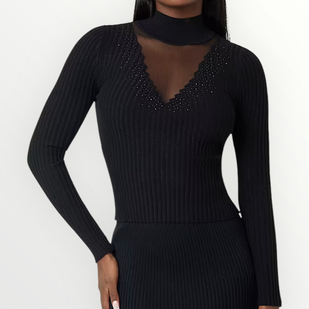 GUESS - MAGLIA CON STRASS
