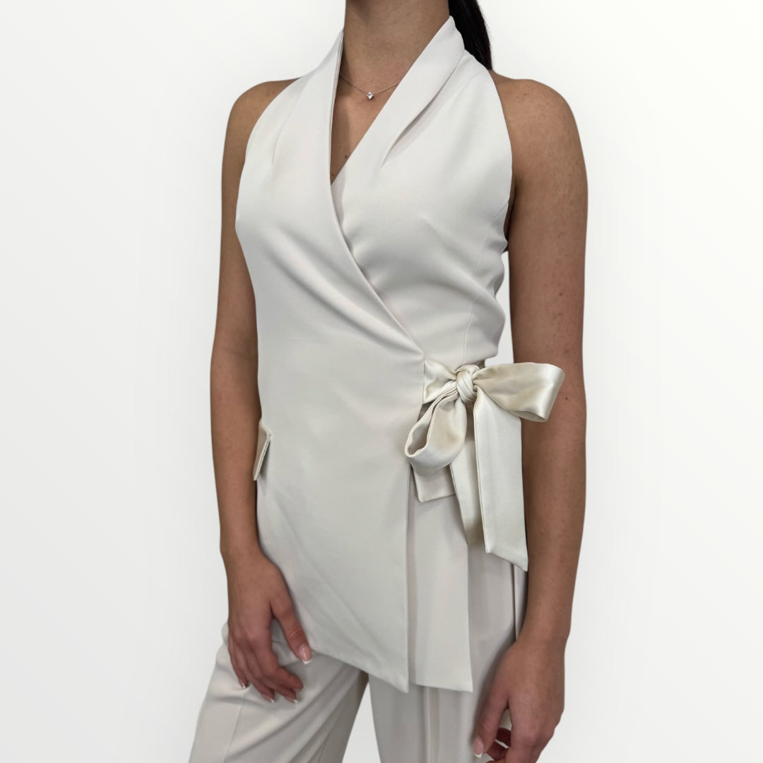 IMPERIAL - GILET CON PARTI IN RASO