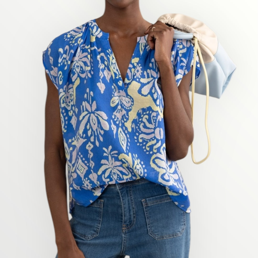 SURKANA - BLUSA CON COLLO ALLA COREANA