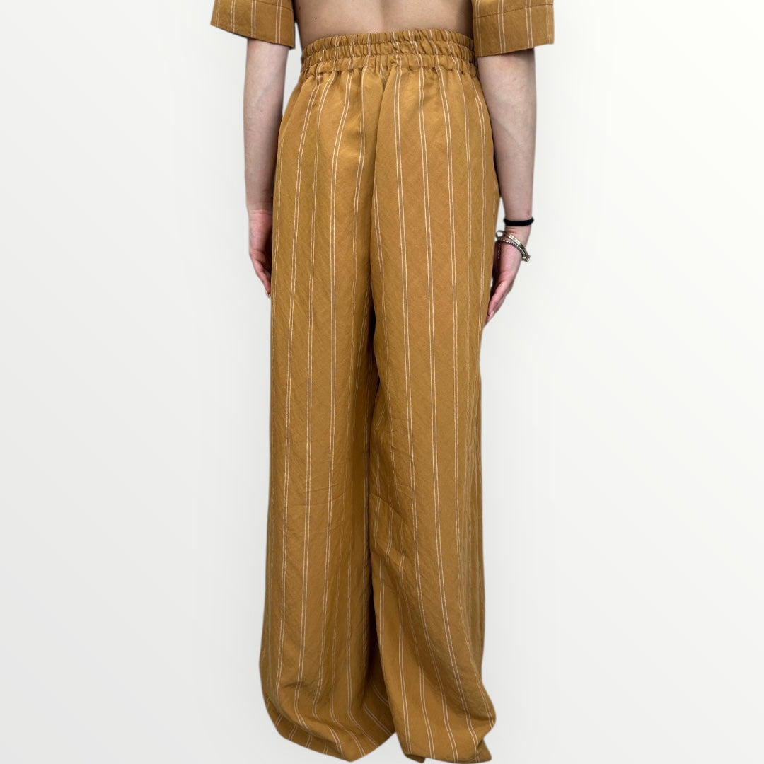 HAVEONE - PANTALONE GESSATO A PALAZZO