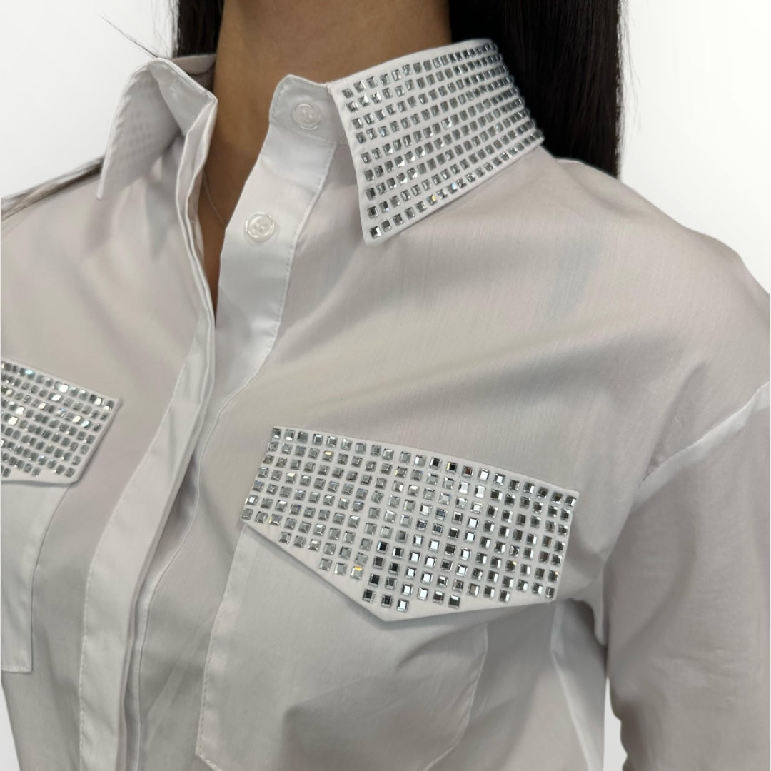 NOSECRETS - CAMICIA CON STRASS