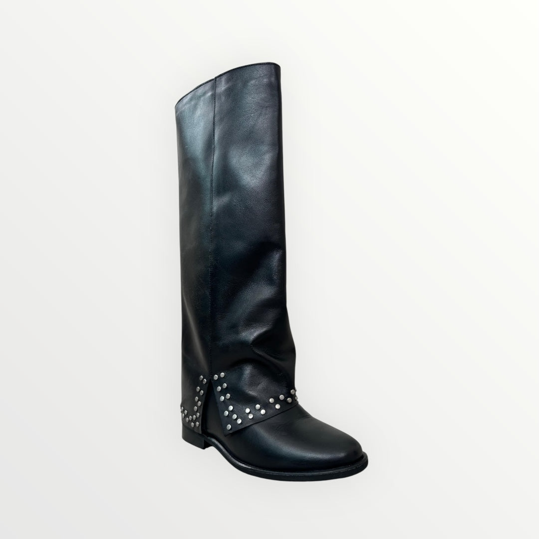DIVINE FOLLIE - STIVALE CON RISVOLTO BORCHIATO