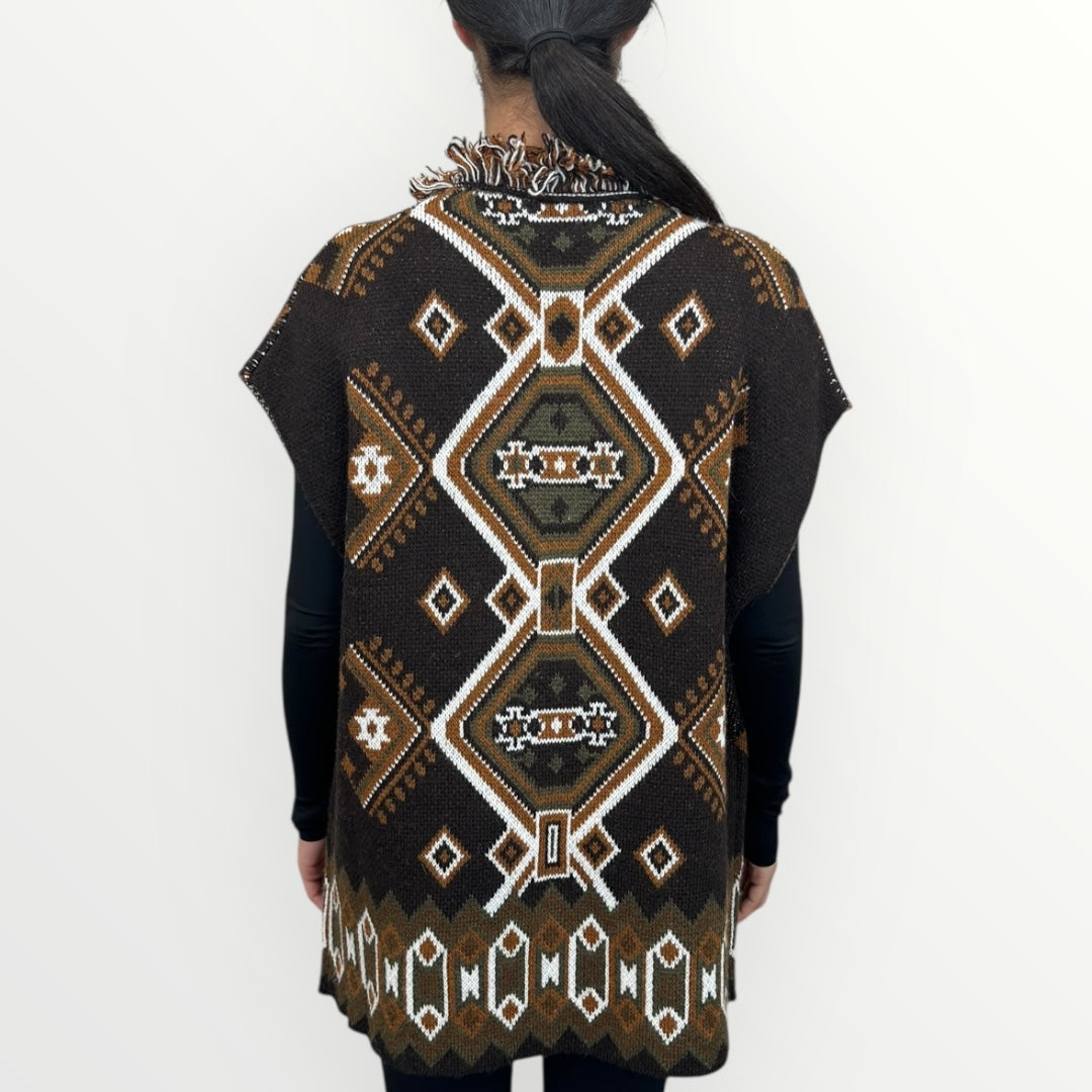 ANGELA DAVIS - GILET KIMONO STAMPA PAISLEY