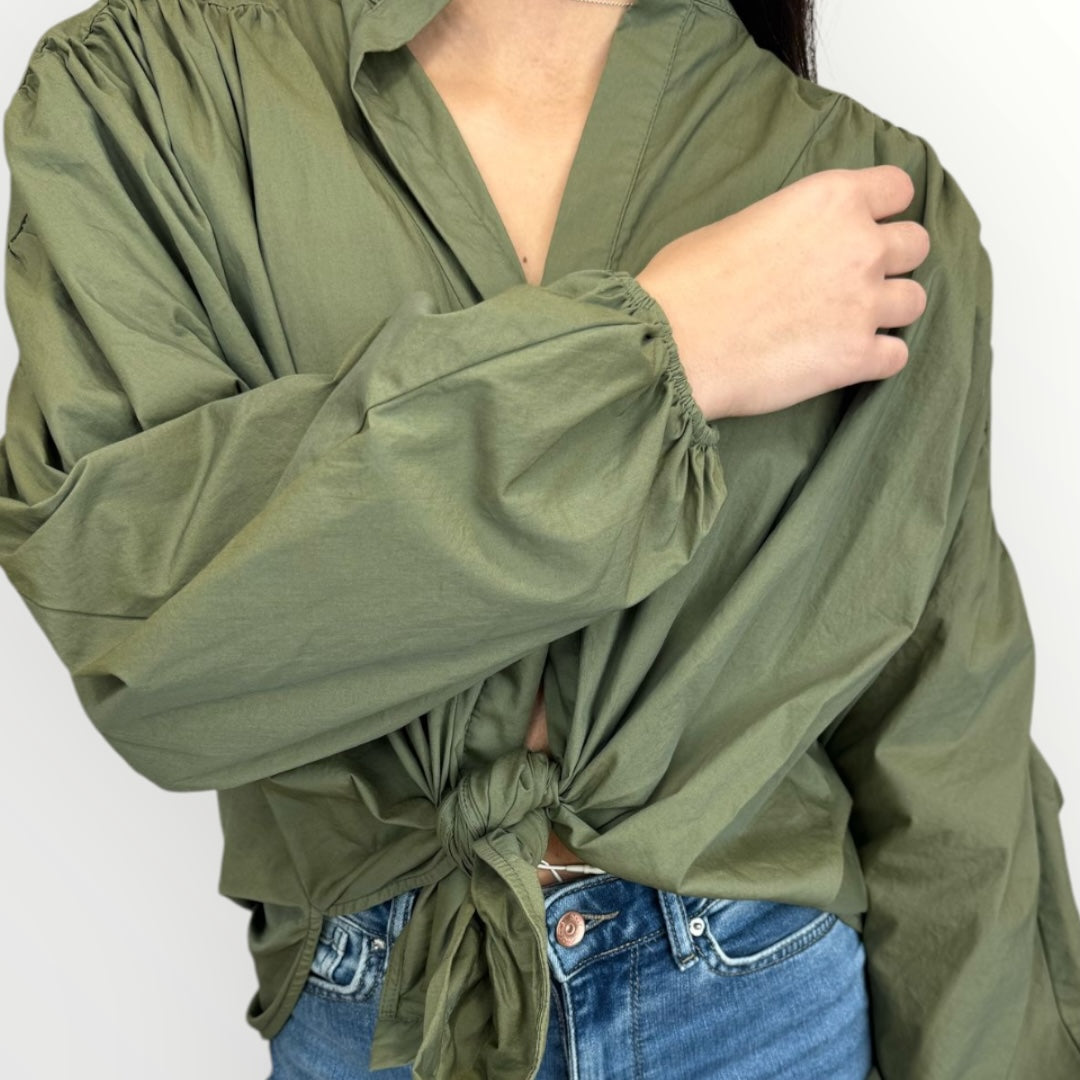 DIXIE - CAMICIA CON MANICHE A PALLONCINO
