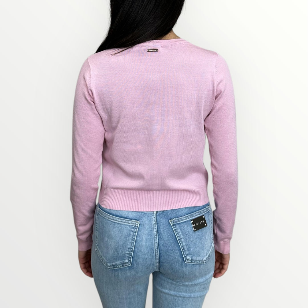 NOSECRETS - CARDIGAN CON TRAMA A ROMBI E STRASS