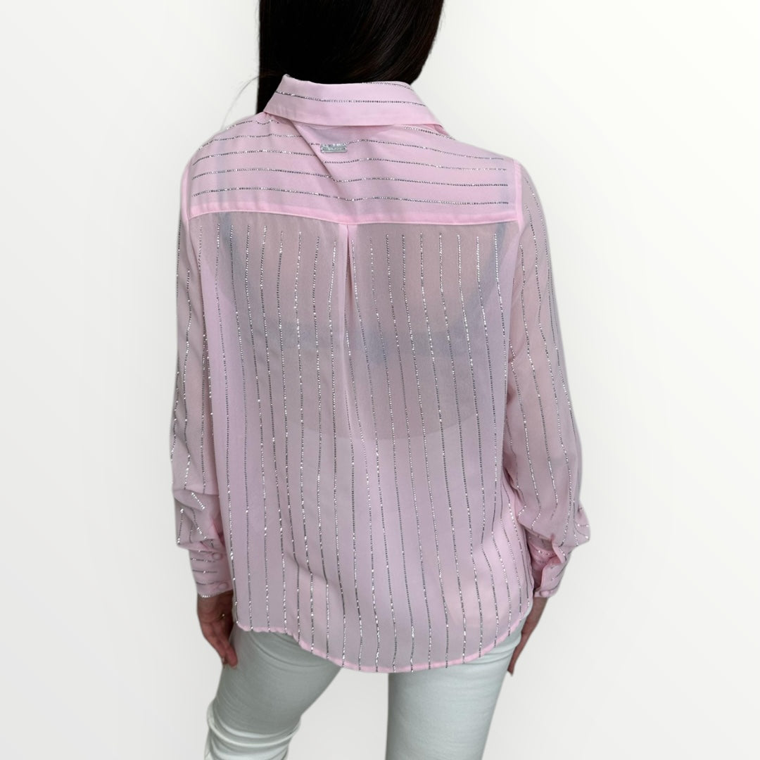 NOSECRETS - CAMICIA GESSATA CON STRASS