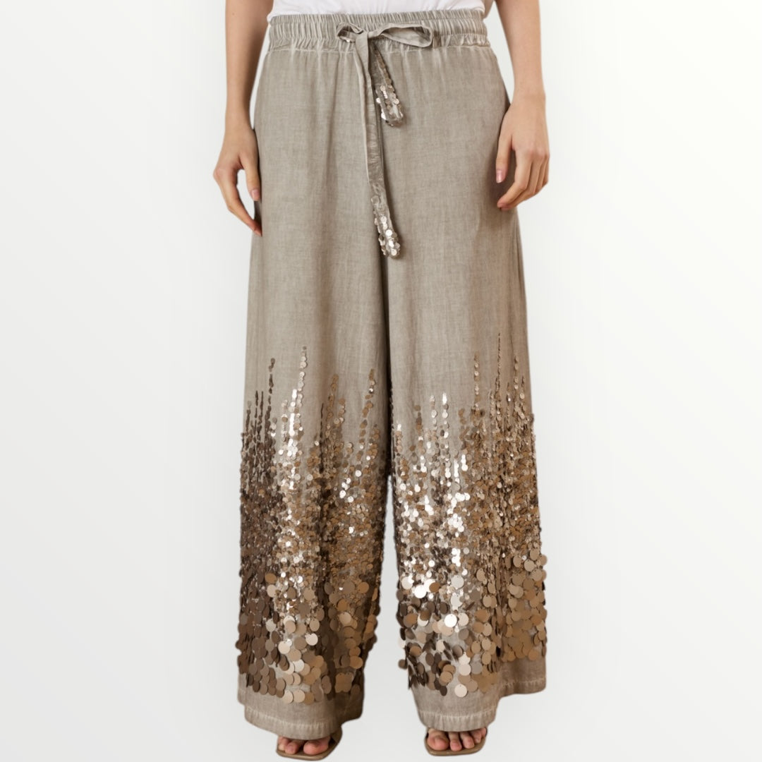 SOUVENIR - PANTALONE CON PAILLETTES