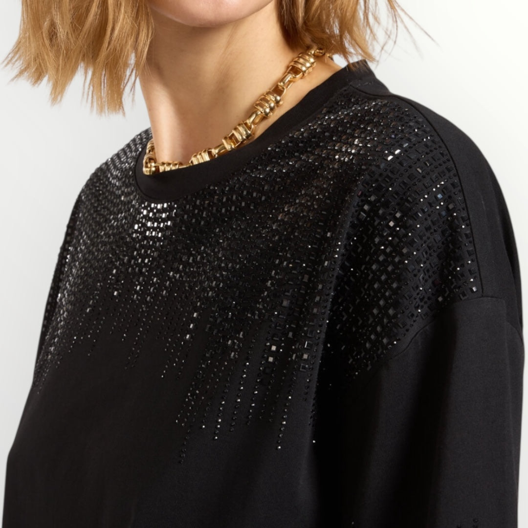 ELENA MIRO' - T-SHIRT A MANICA CORTA RICAMATA