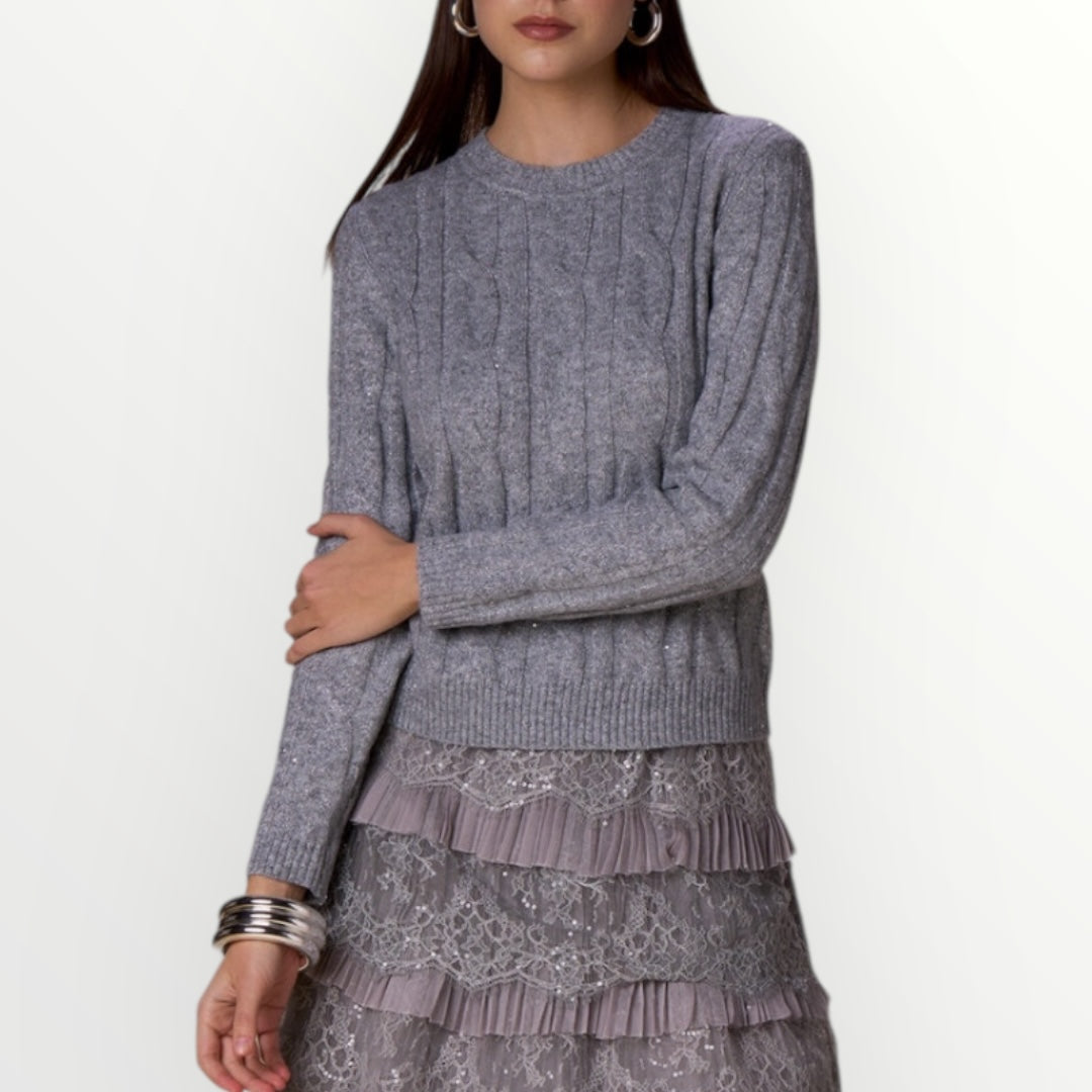 NO SECRETS - MAGLIA TRECCE LUREX