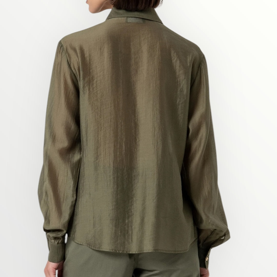 FRACOMINA - CAMICIA IN TESSUTO LUCIDO