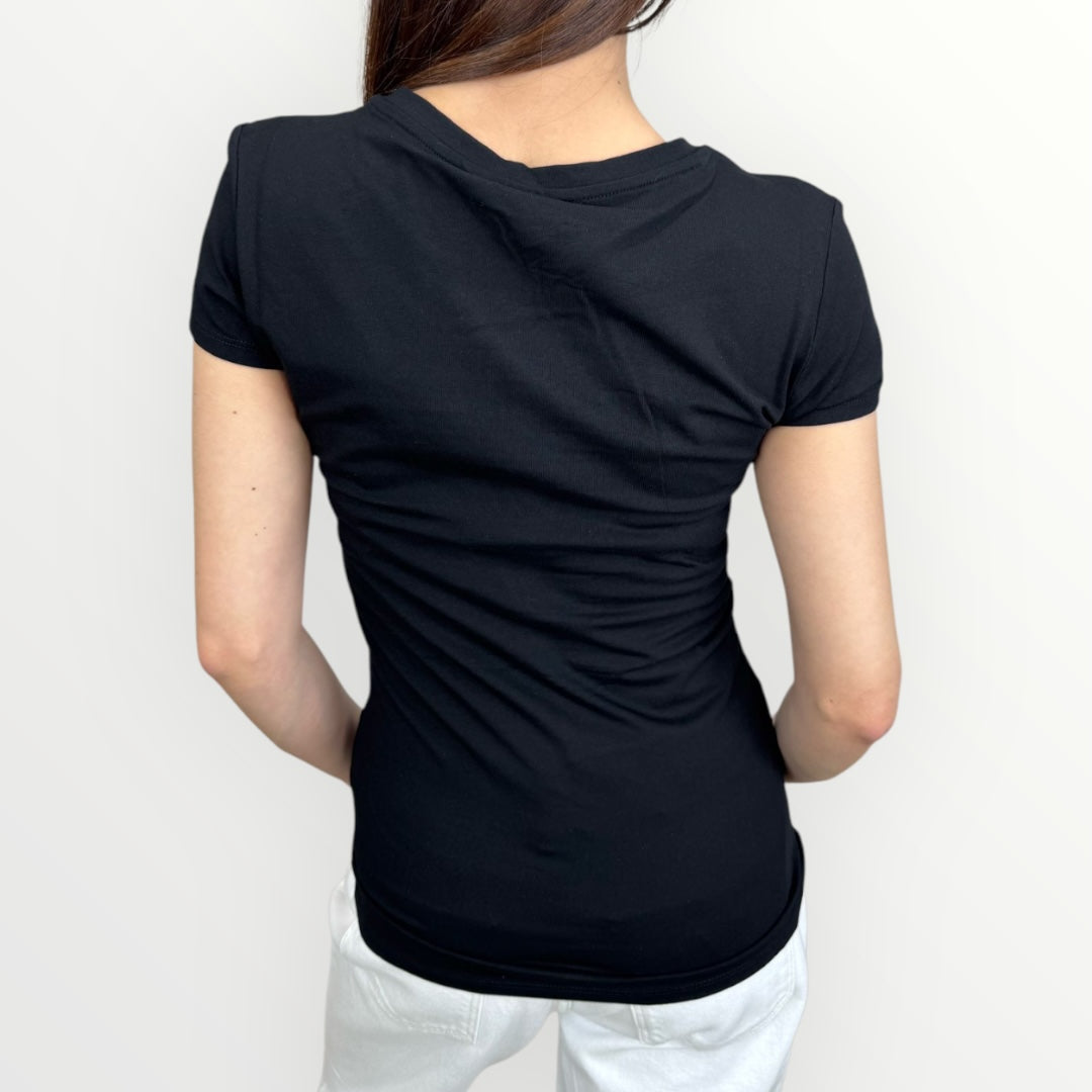 GUESS - T-SHIRT CON LOGO A TRAINGOLO