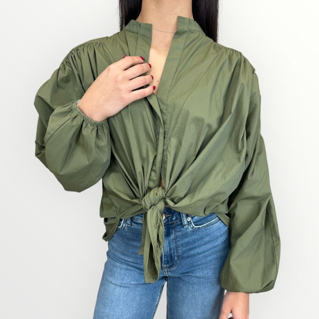 DIXIE - CAMICIA CON MANICHE A PALLONCINO