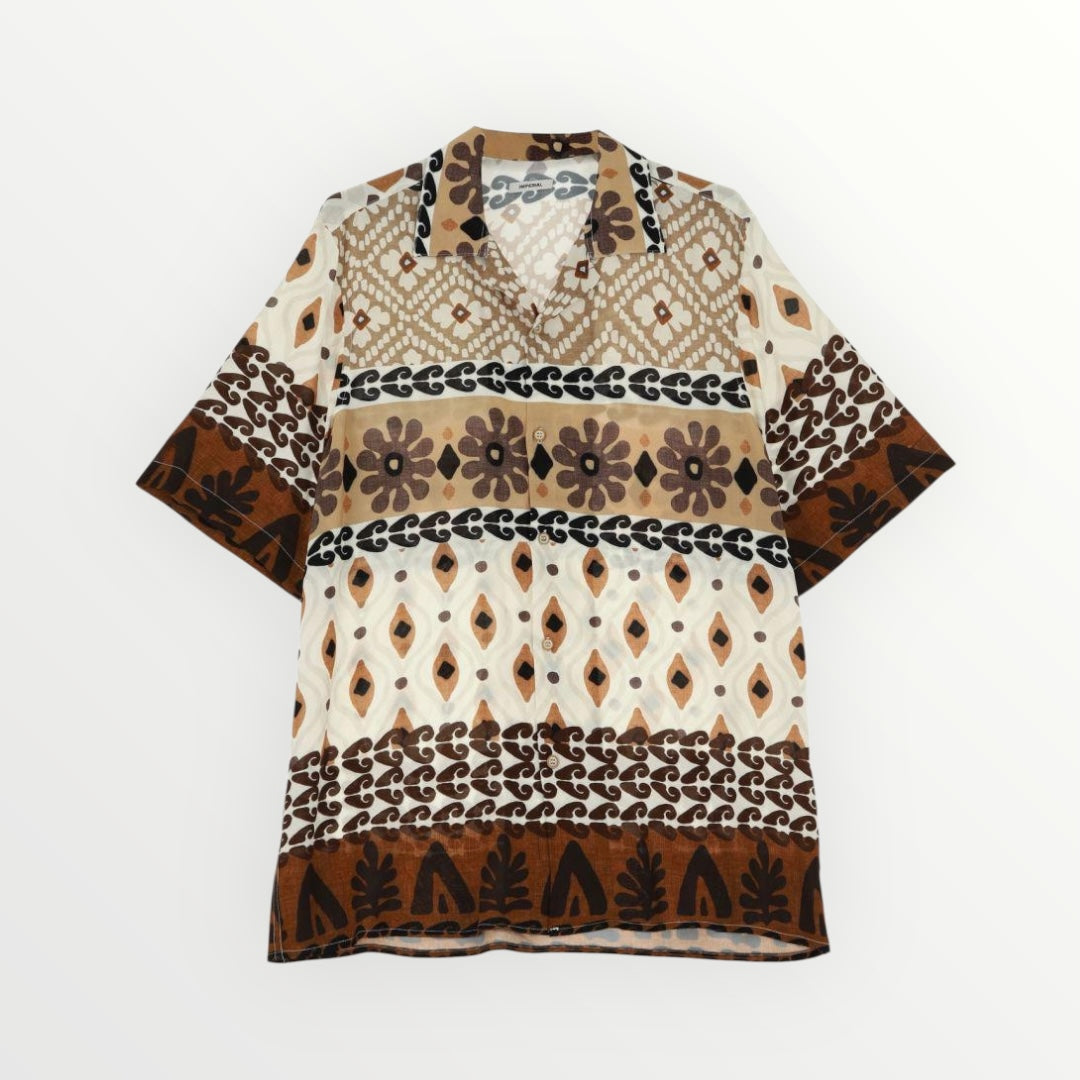 IMPERIAL - CAMICIA CON MOTIVO ASTRATTO E GEOMETRICO