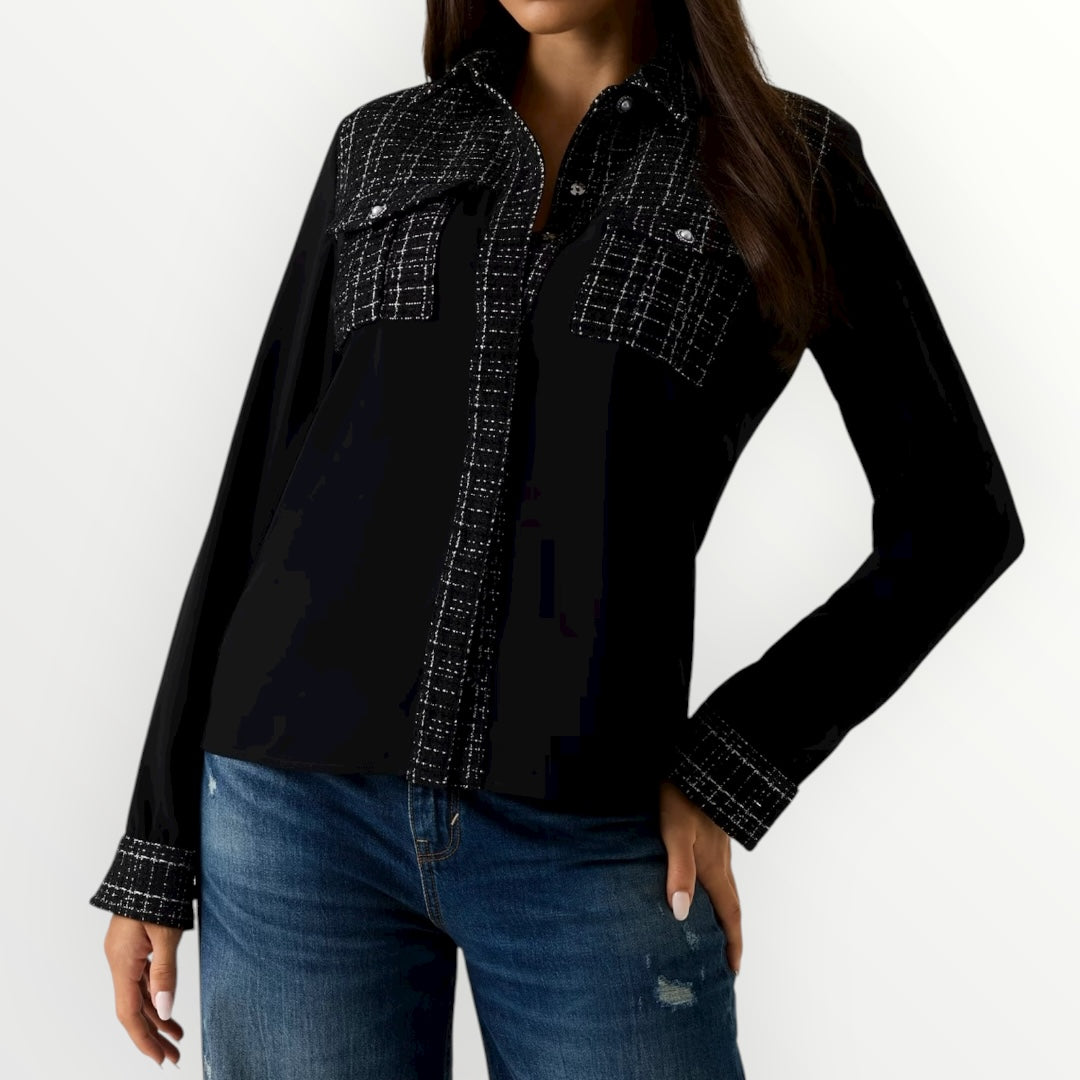 GUESS - GIACCA CON PROFILI BOUCLE'