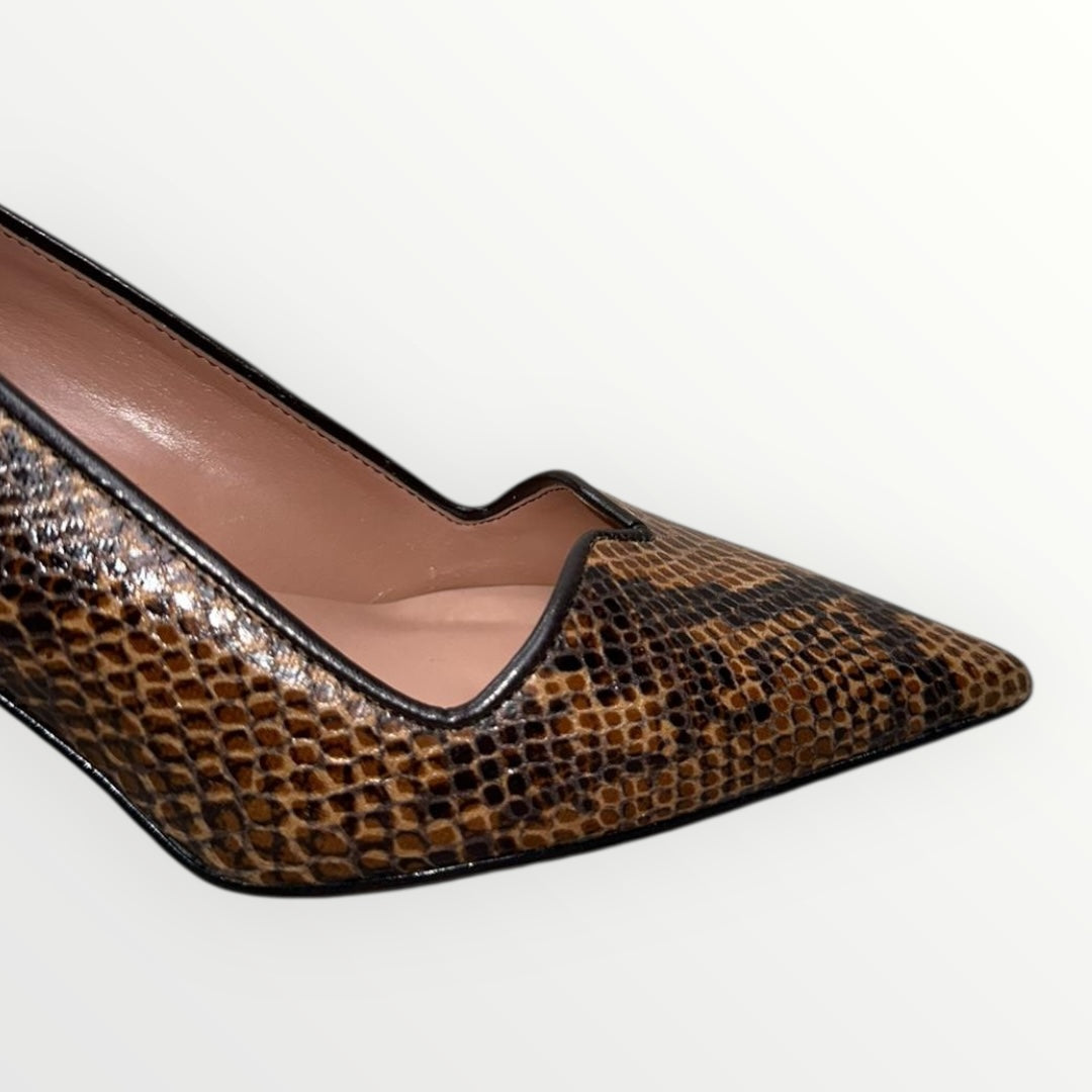 DIVINE FOLLIE - DECOLLETE' PITONATA CON PROFILO A COTRASTO