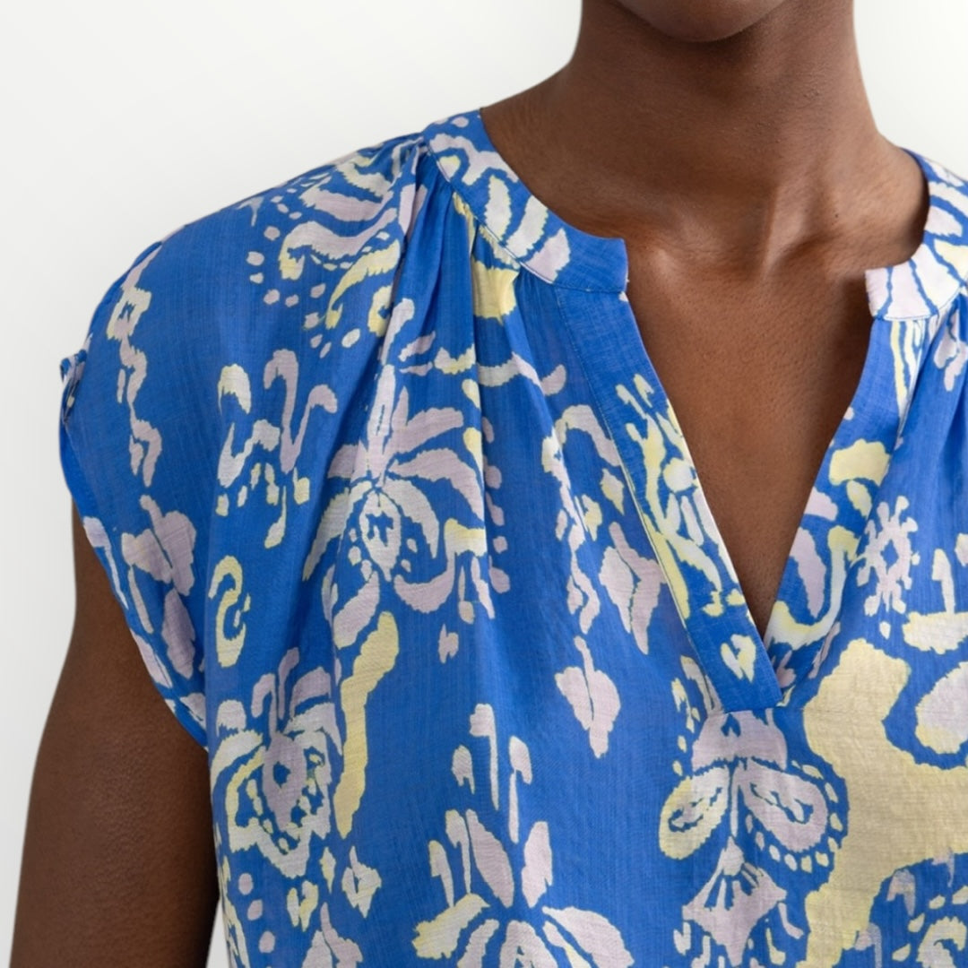 SURKANA - BLUSA CON COLLO ALLA COREANA