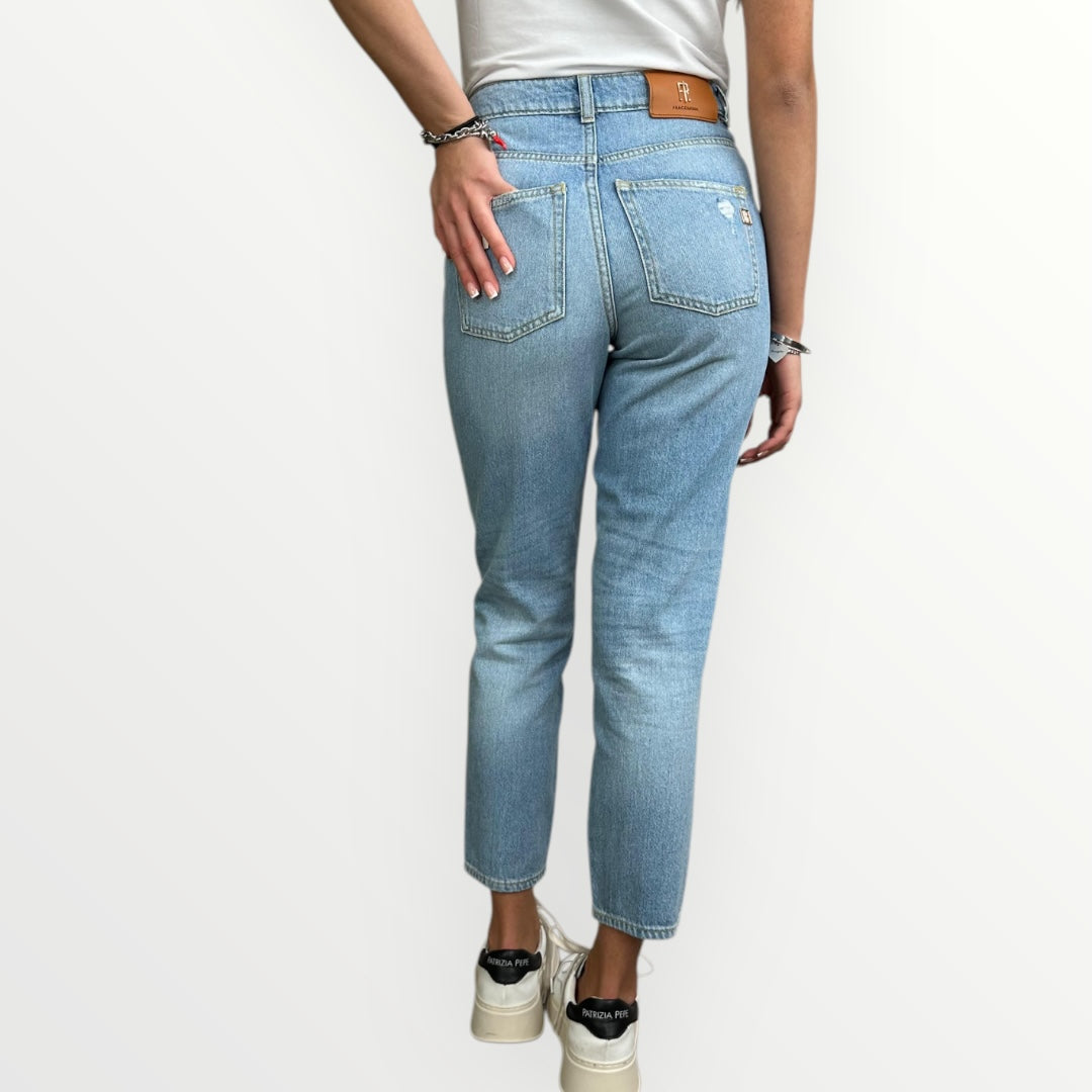 FRACOMINA - JEANS SLIM CON ABRASIONI