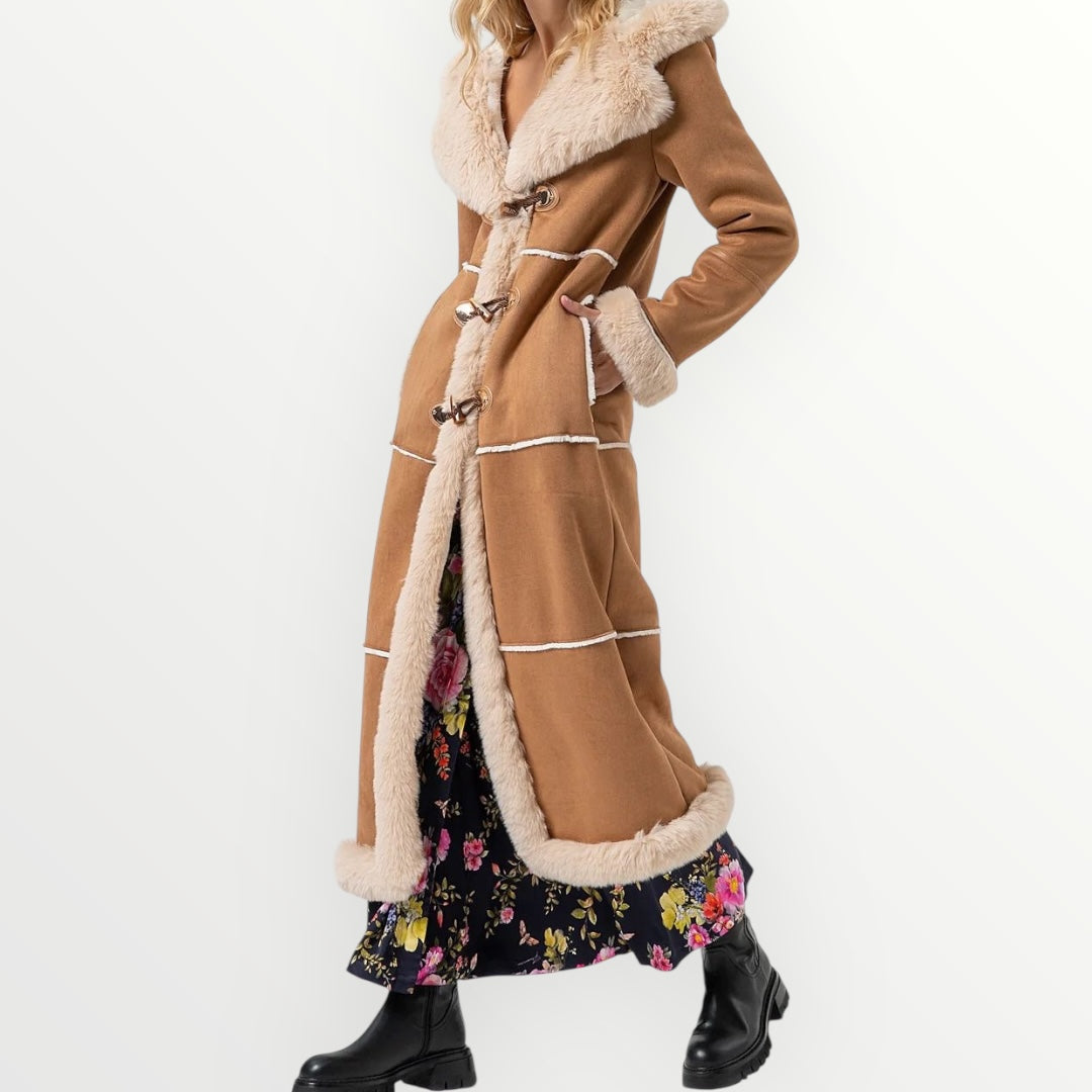 FRACOMINA - CAPPOTTO CON INSERTI IN PELLICCIA