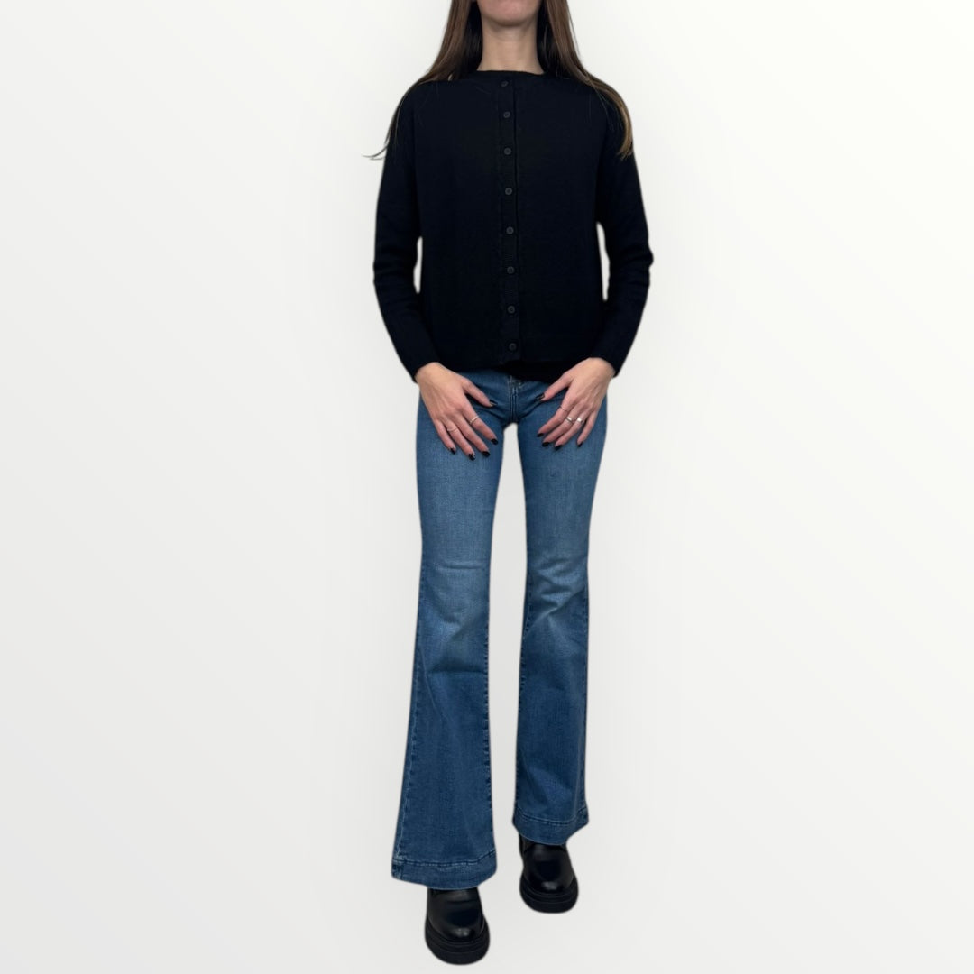 ANGELA DAVIS - CARDIGAN SLIM CON BOTTONCINI