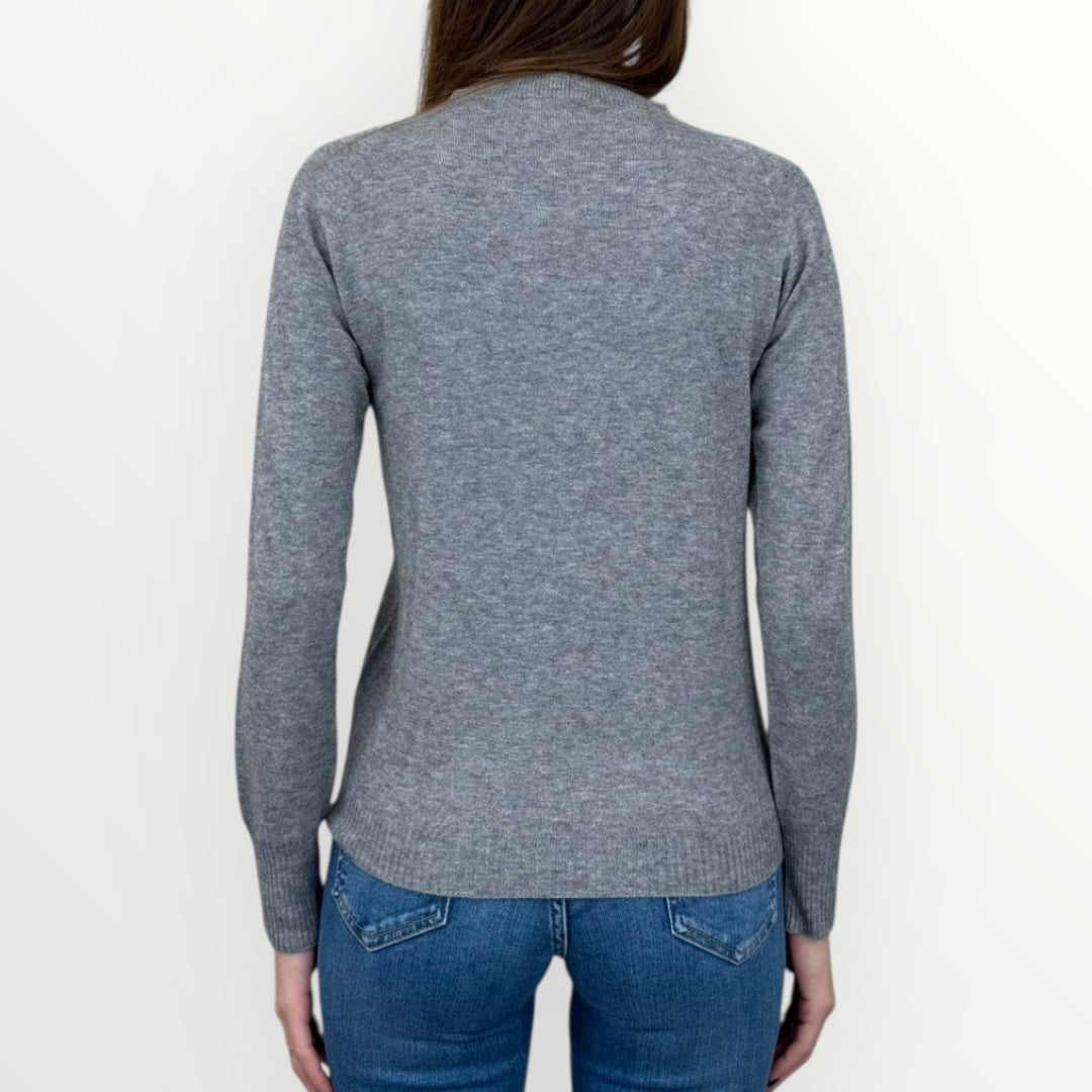 ANGELA DAVIS - MAGLIA SEMPLICE CON PROFILI A COSTINA