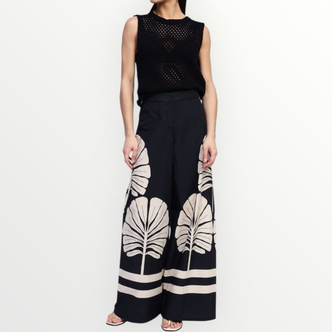 DIXIE - PANTALONE A PALAZZO CON FANTASIA