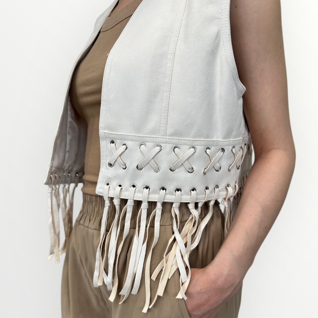 HAVEONE - GILET CON FRANGE