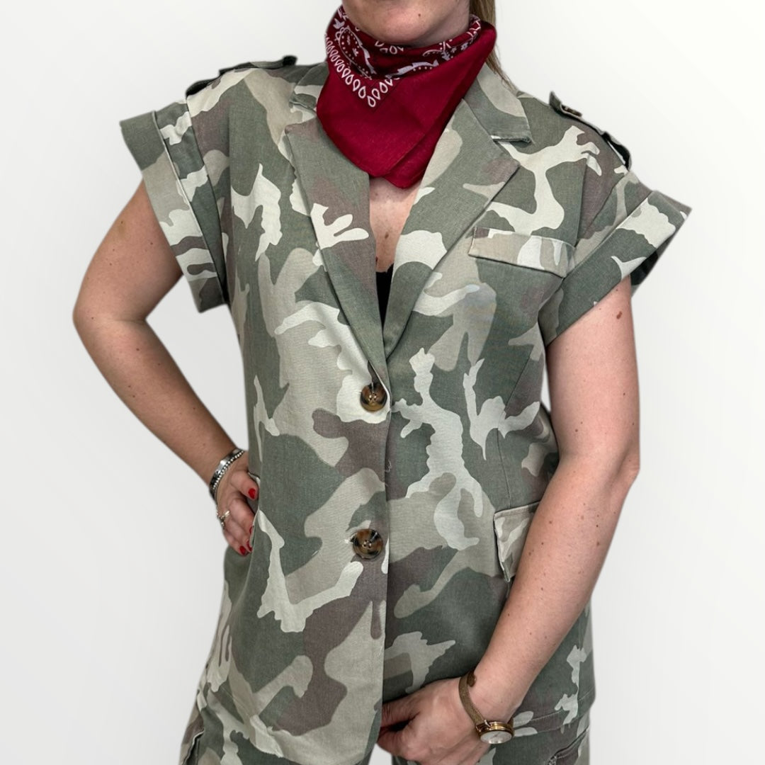 HAVEONE - GIACCA A MANICA CORTA MILITARE