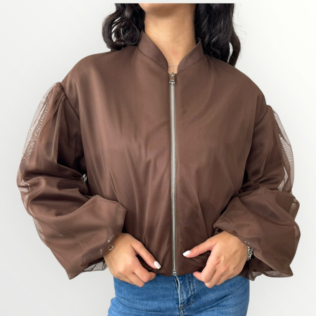 IMPERIAL - BOMBER IN TULLE