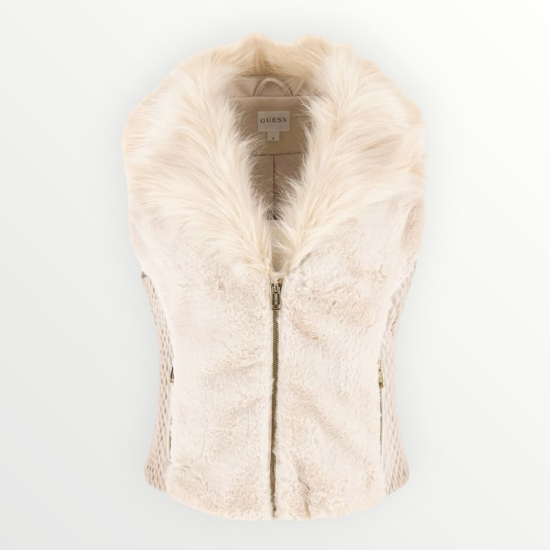 GUESS - GIACCA GILET IN ECO PELLICCIA