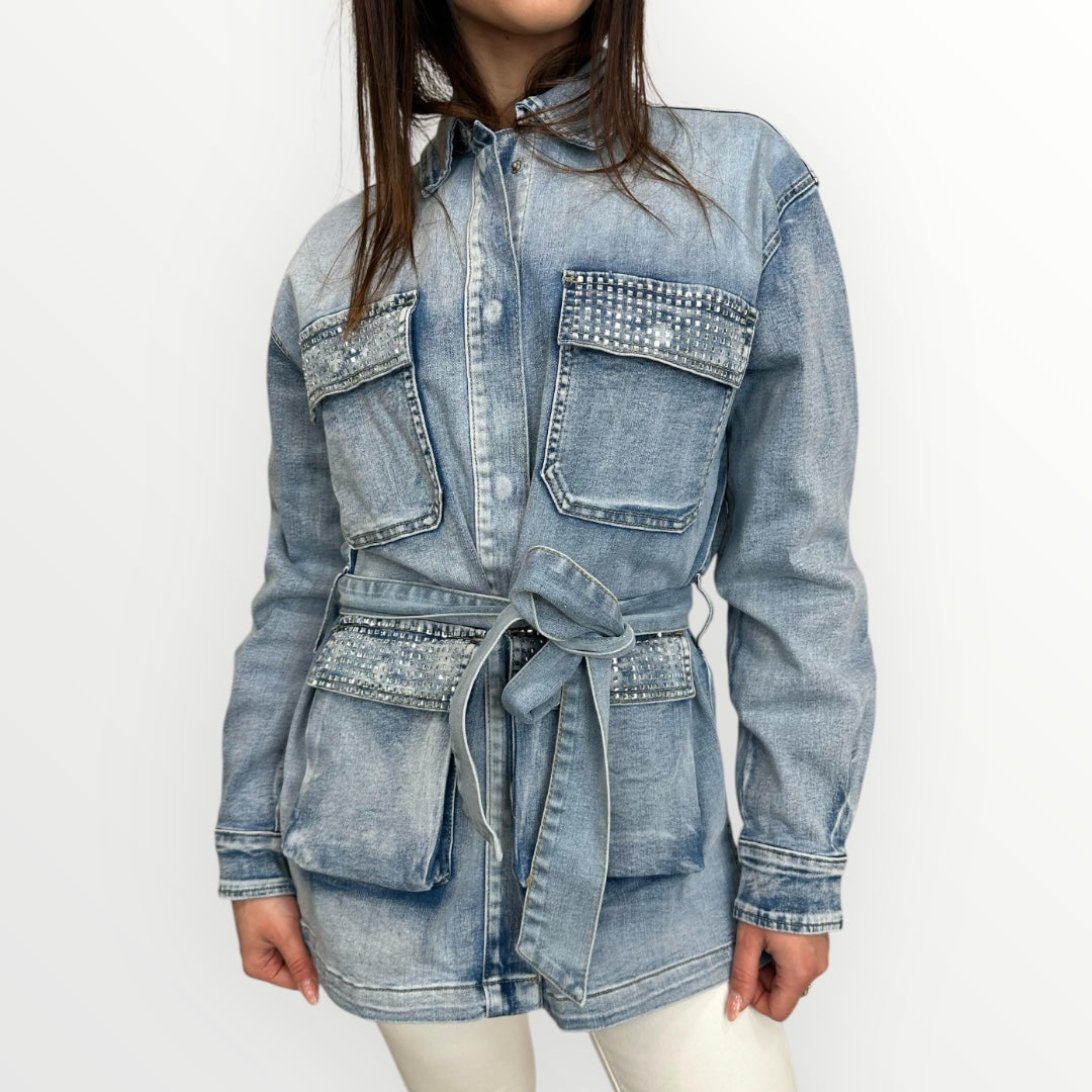 NOSECRETS - GIACCA IN DENIM CON TASCONE