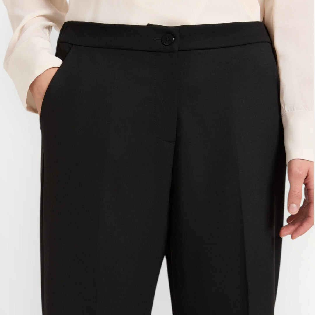 ELENA MIRO' - PANTALONE CROPPED CON RISVOLTO